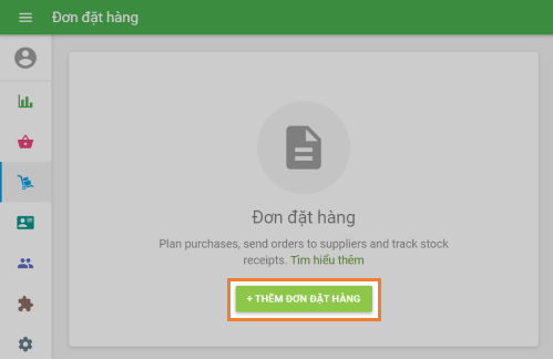 nhấp vào nút '+ thêm mua hàng'