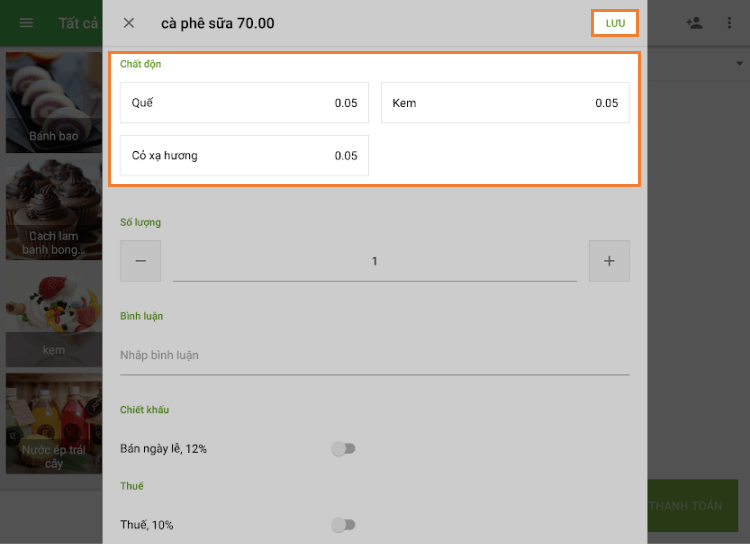Chọn công cụ sửa đổi bạn muốn thêm