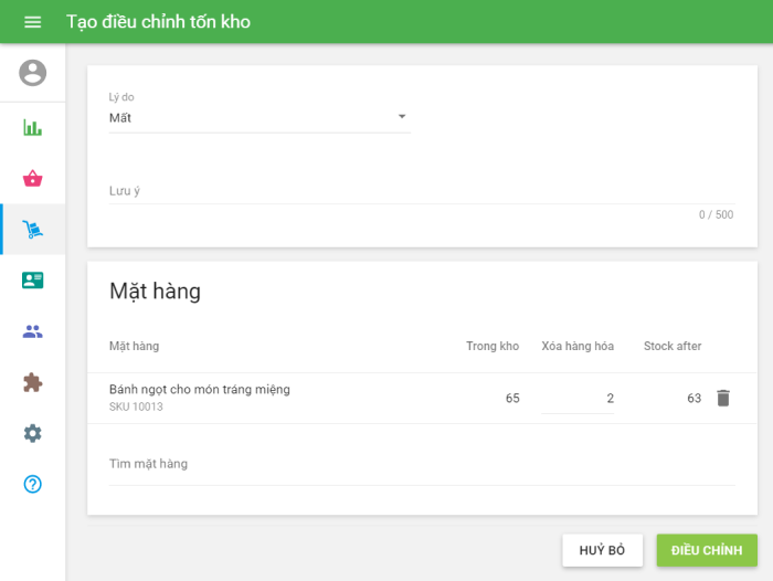 'Mất hàng' làm lý do điều chỉnh,