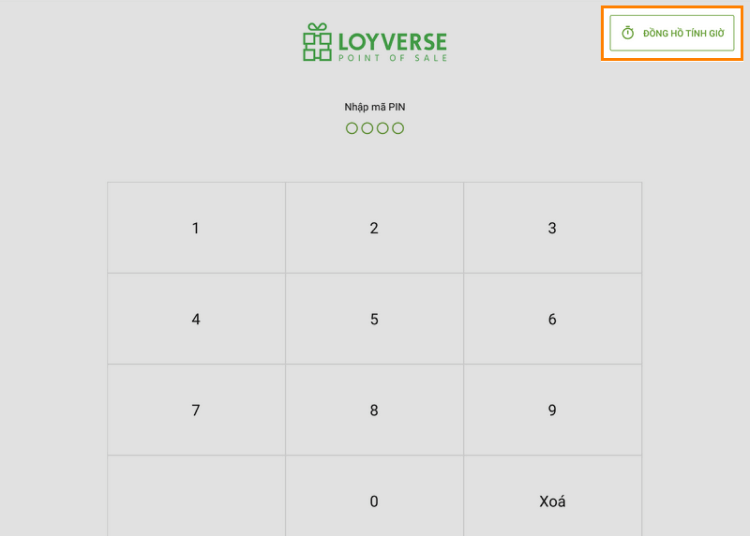 tap 'Đồng hồ thời gian' nút ở phía