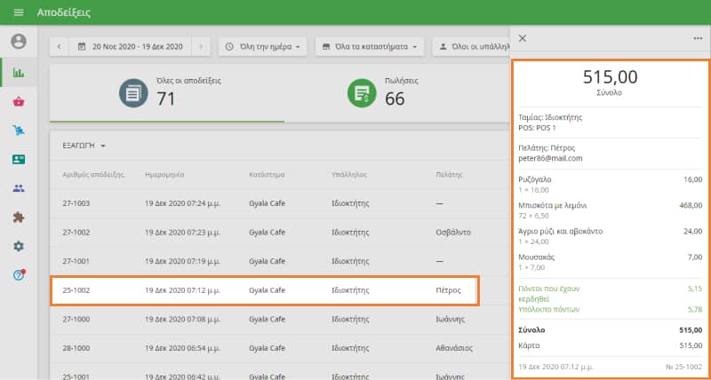 details 'Αποδείξεις'