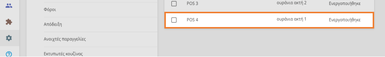 POS θα αλλάξει την κατάστασή του σε Ενεργοποιημένη