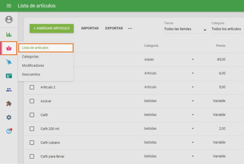 Cómo usar Variantes de Artículos