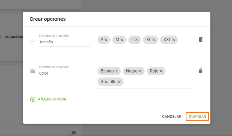 Cómo usar Variantes de Artículos