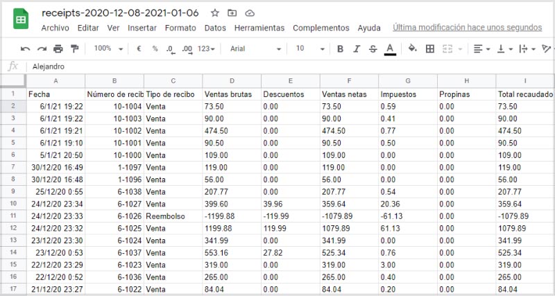 open it in Google Sheets