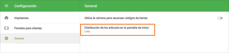 Configuración de la aplicación