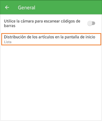'Diseño de artículos de la pantalla de inicio'