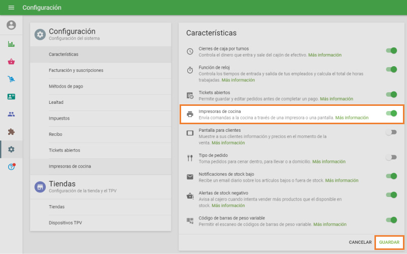 Configuración General active