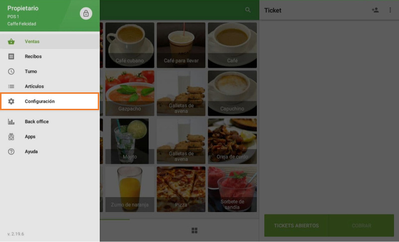 Desde la app de Loyverse TPV