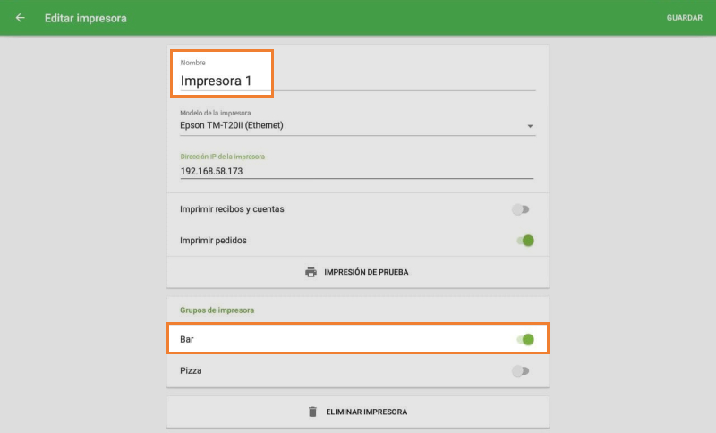 asigne a cada impresora 1