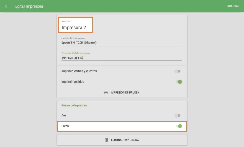 asigne a cada impresora 1