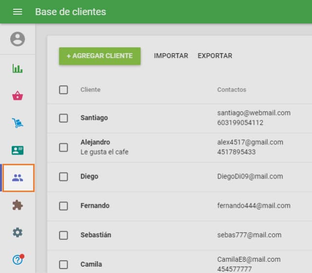 pestaña de ‘Customer base’