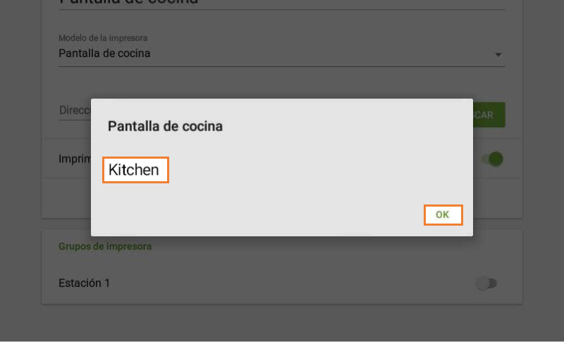 Selecting kitchen display