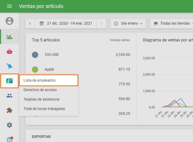 Lista de empleados