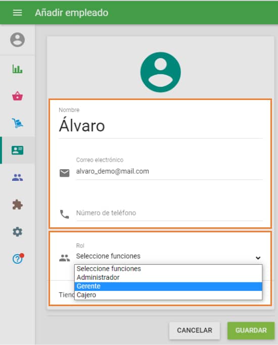 Editar el perfil de empleado