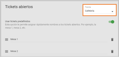 Si tiene más de una tienda