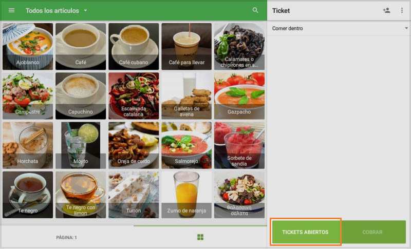 Pulse sobre el botón de