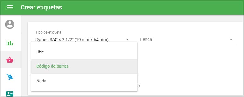 'campo fuente de codigo de barras'