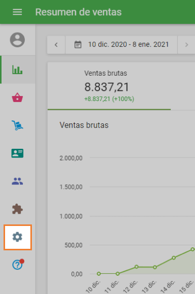vaya a Configuración