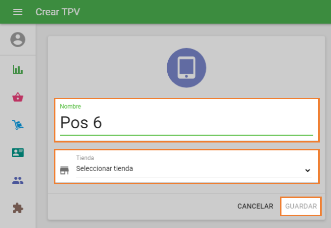 Crear&nbsp;TPV