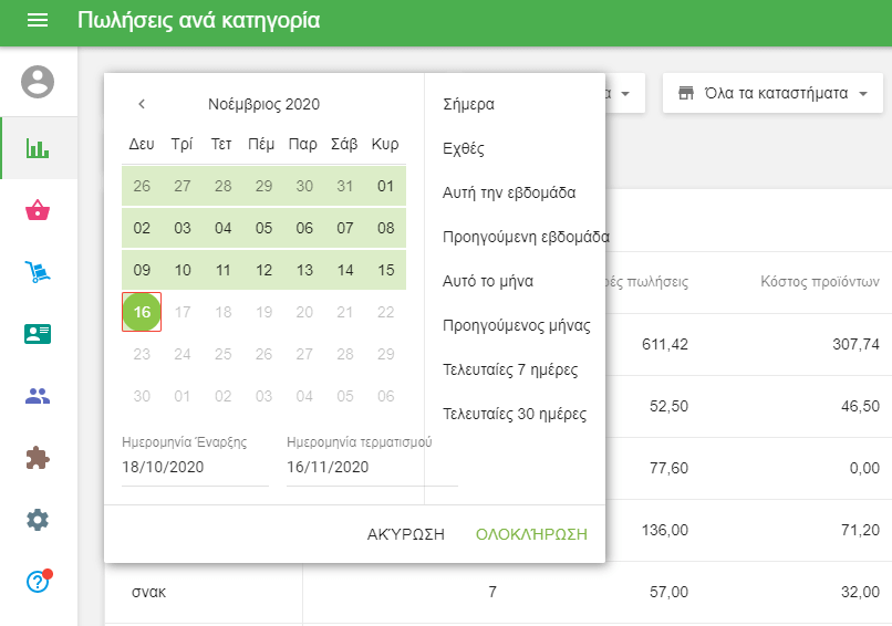 πάροδο του χρόνου με ημερολόγιο