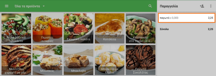  τιμή ανά μονάδα βάρους