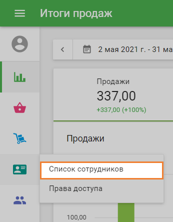 Список сотрудников