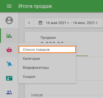 Список товаров