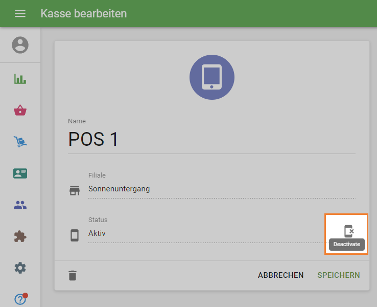 Symbol ‘Deaktivieren’