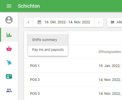 einen Bericht über Ein- und Auszahlungen exportieren