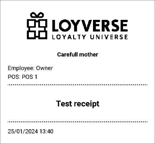 Test Receipt