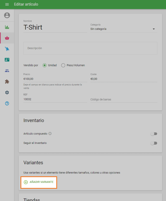 Cómo usar Variantes de Artículos