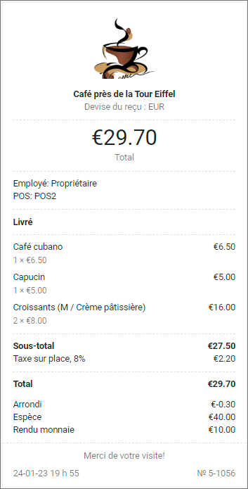 logo du reçu envoyé par email