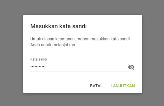 formulir kata sandi pemilik