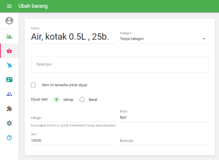 barang komposit untuk pesanan kotak