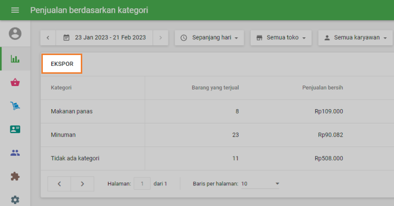 tekan tombol 'Ekspor'