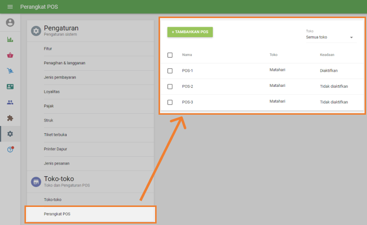 Bagaimana cara membuat, mengaktifkan dan membuang POS