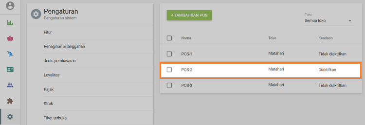 Bagaimana cara membuat, mengaktifkan dan membuang POS