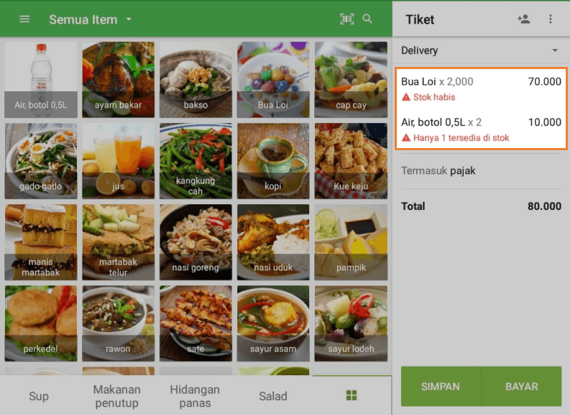 tentang stok tidak mencukupi