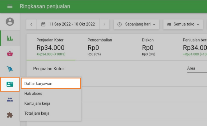 Daftar karyawan di bagian Karyawan