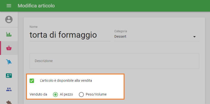 opzione 'Venduto da'