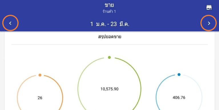 โดยการแตะลูกศรซ้าย