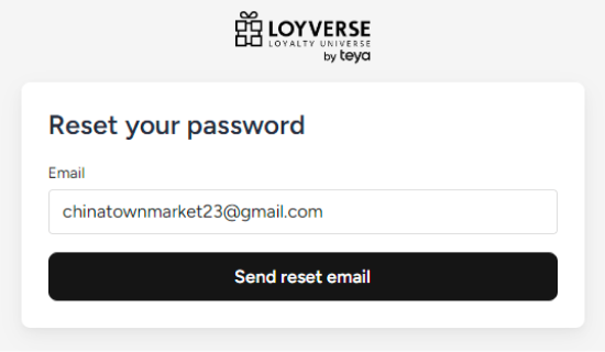 發送重置電子郵件 按鈕