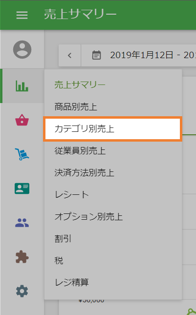 カテゴリー別売上１